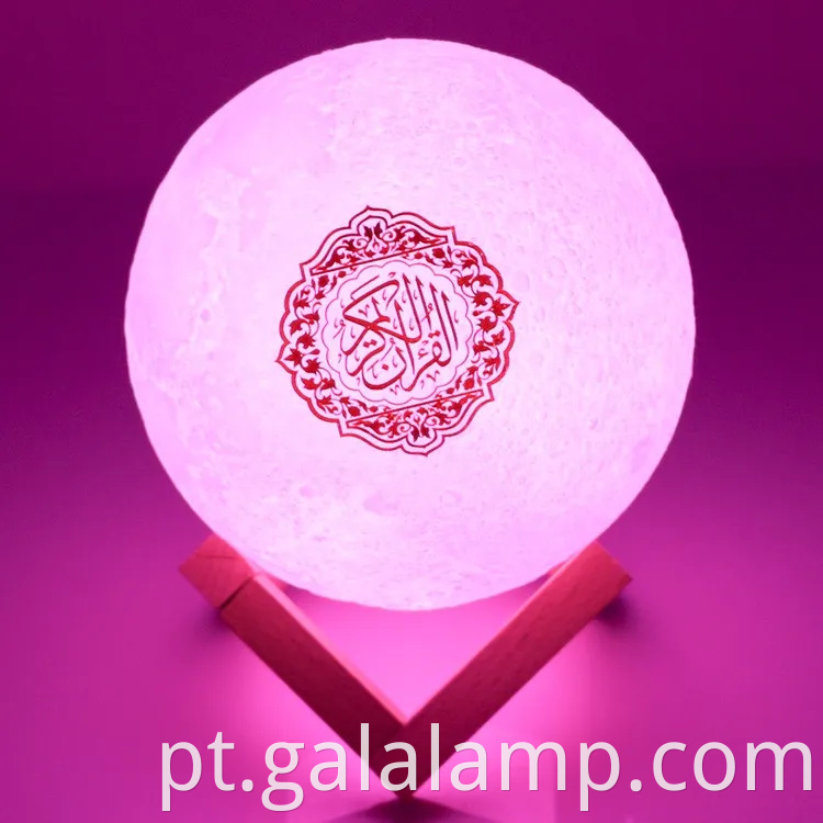 Fábrica profissional mais cores 3d Night Moon Light Alcorão Islã Muslim Allah Eid Ramadã Palestrante com carga USB